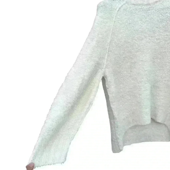 💥HP💥Free People NWOT Teddy Sweater Tunic Size Medium in Sugar Swirl ( Ivory) - Picture 6 of 10